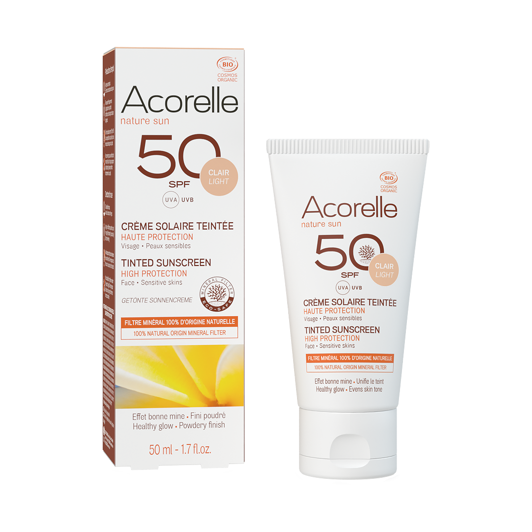 Acorelle Crema Solare Colorata Chiara Spf50