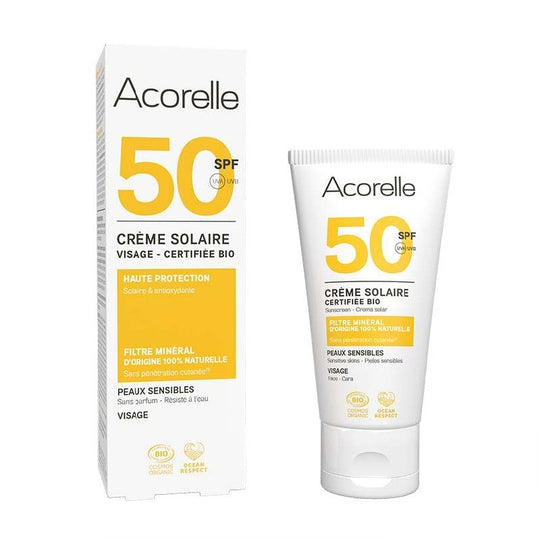 Acorelle crema solare viso  Bio SPF50 UVA/UVB