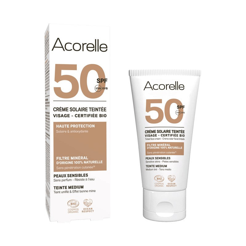 Acorelle Crema Solare Viso Colorata SPF50