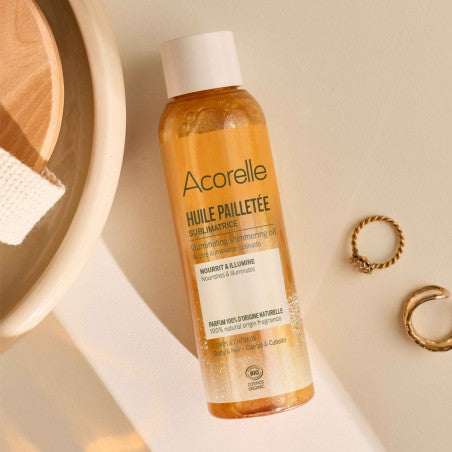 Acorelle Olio Corpo e Capelli Glitter | Sublimatore abbronzatura