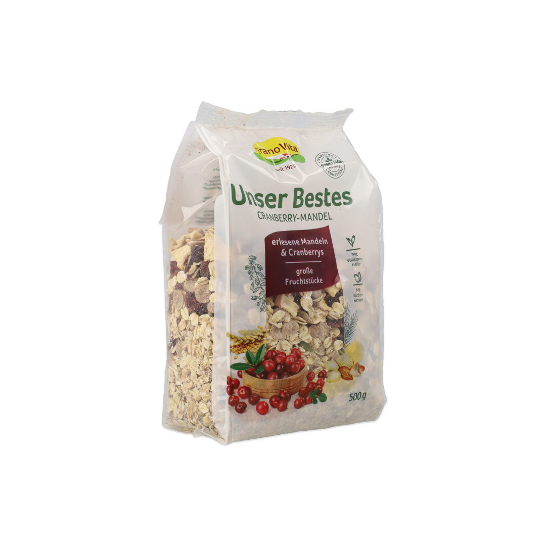muesli cranberry e mandorle 500gr 