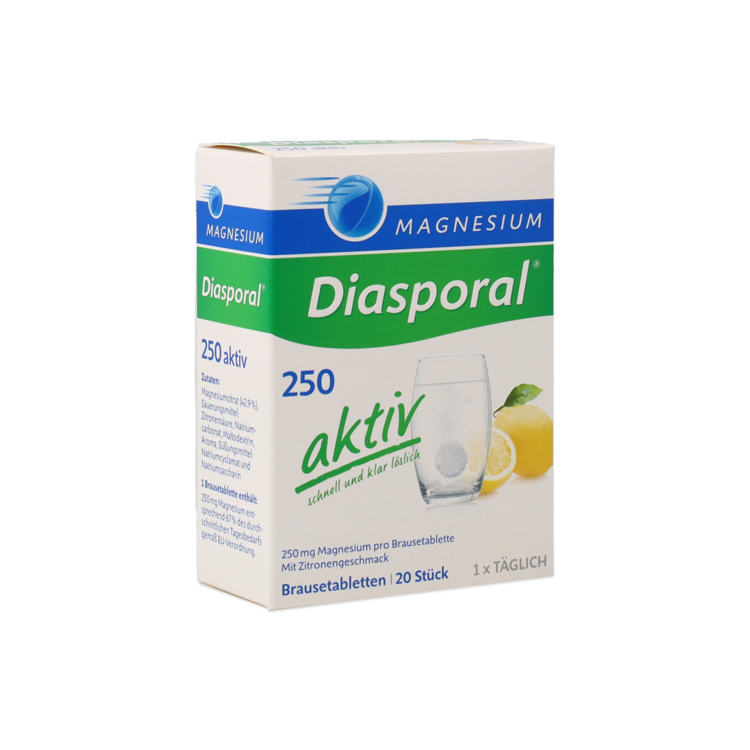 magnesium diasporal 250aktiv 20cpr efferv