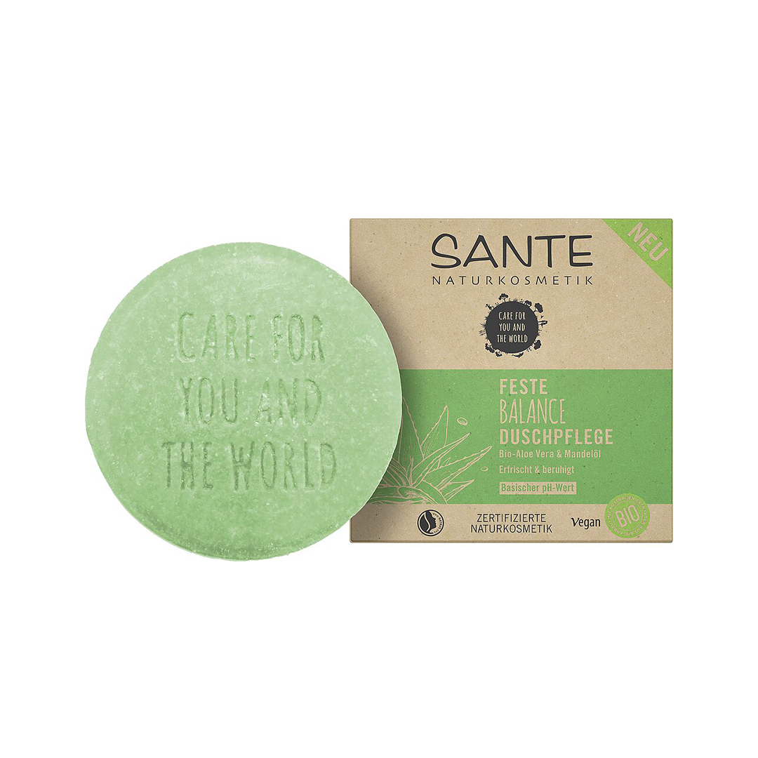 SANTE SAPONE SOLIDO DOCCIASCHIUMA BALANCE ALOE VERA BIO E OLIO MANDORLA (40272)